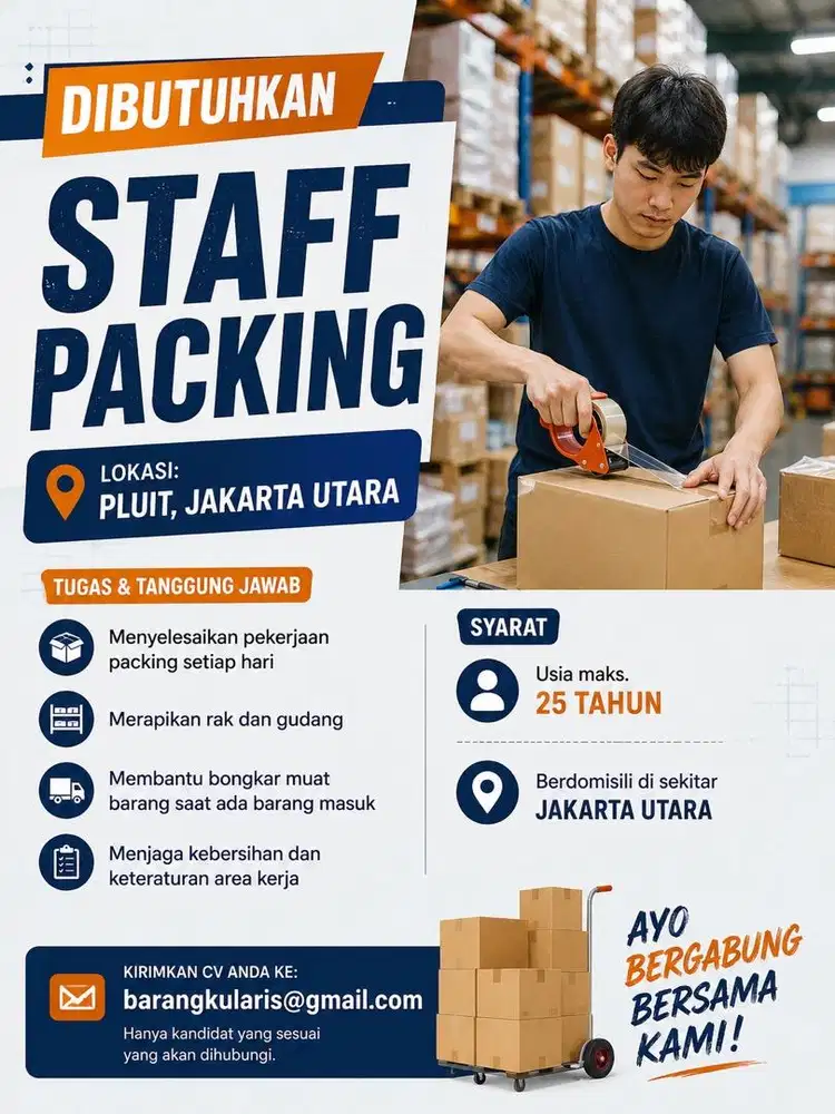 KEBUTUHKAN Packer Online Shop Jakarta Utara