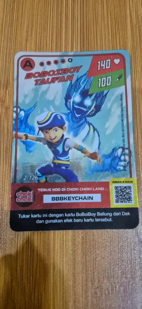 Kartu Boboiboy A Taufan