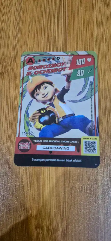 Kartu Boboiboy A Boboiboy & Ochobot