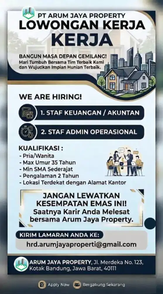 Lowongan Kerja Staff Marketing Properti