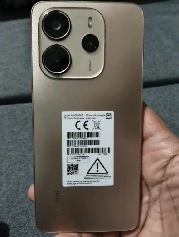 Xiaomi redminote 14 ram 8/246gb warna sand gold