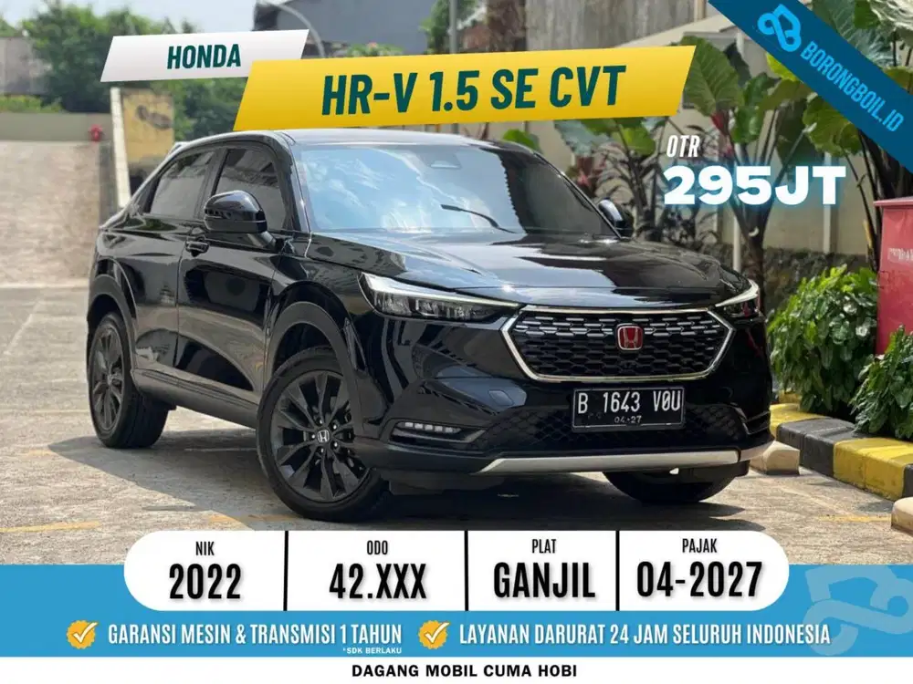 Honda HRV 1.5 SE CVT 2022 Hitam TERMURAH