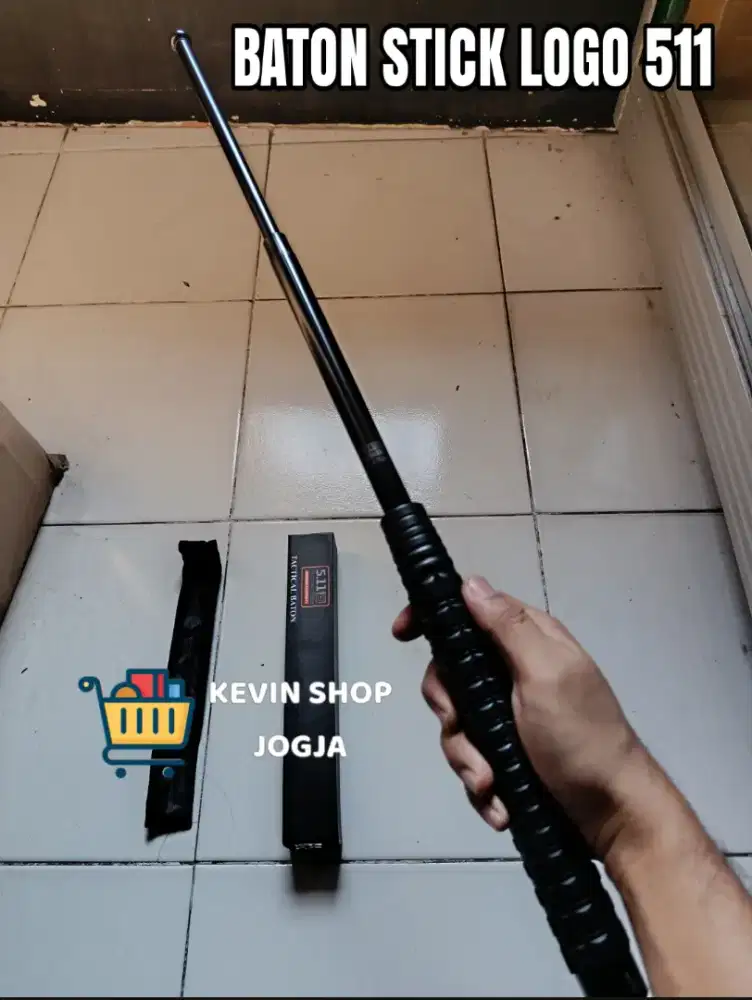 Baton Stick logo 511 import hitam (alat beladiri)