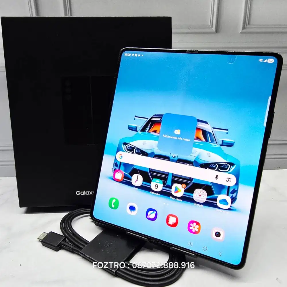 Samsung Galaxy Z Fold 5 12/256GB Black Fullset Resmi SEIN No Minus