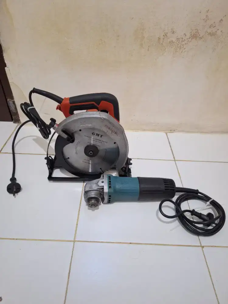 Mesin sirkel maktec MT583 & gerinda makita M0900B