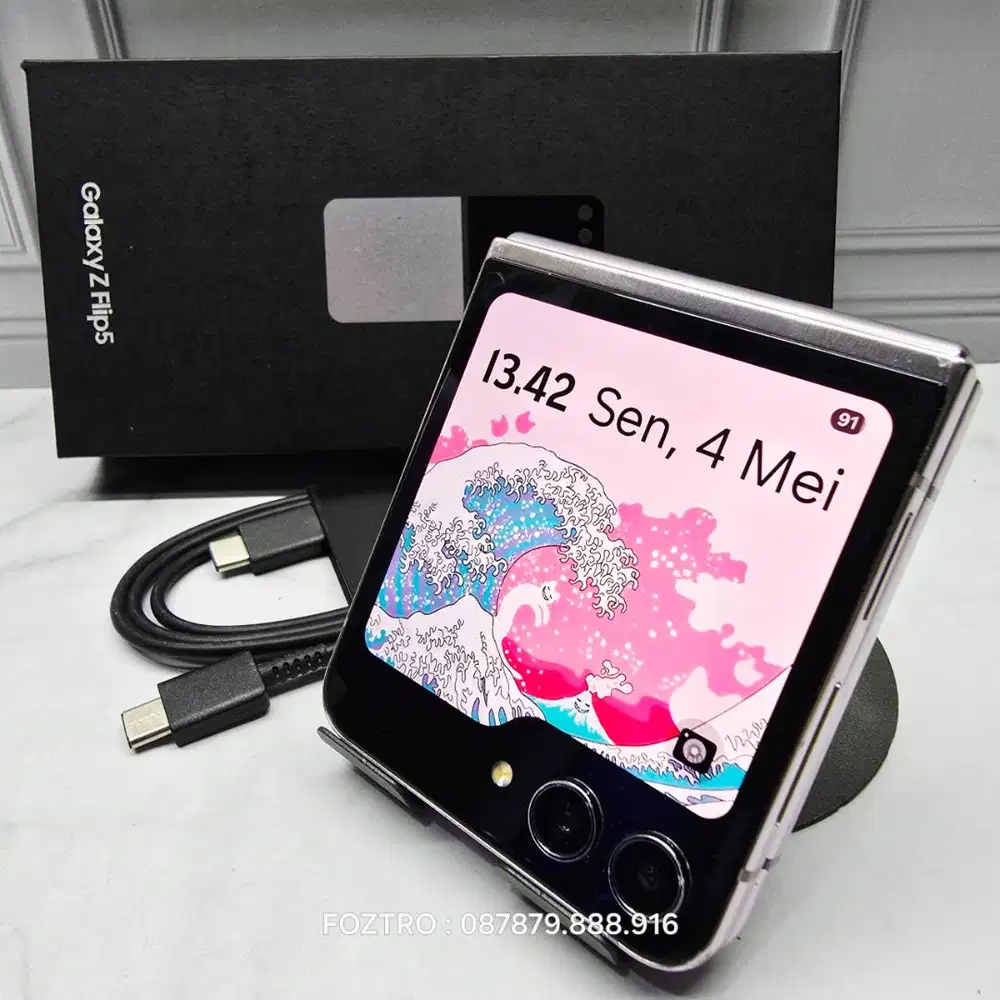 Samsung Galaxy Z Flip 5 8/256GB Lavender Fullset Mulus No Minus