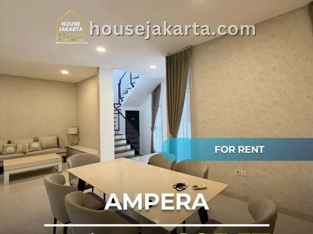 DIJUAL RUMAH FULLY FURNISHED AMPERA Full Furnished & pool