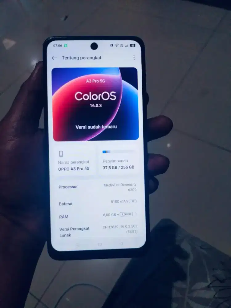 Oppo A3 Pro 5G Ram 8/256 Fullset Barter Tt