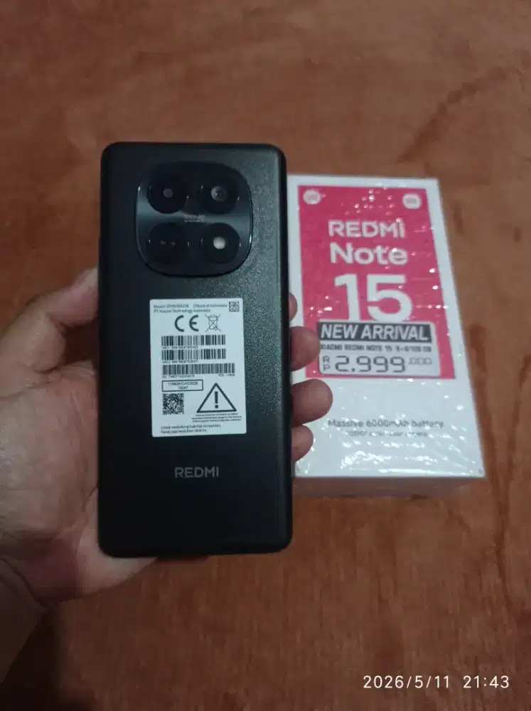BISMILLAH REDMI NOTE 15 4G 8/128 FULLSET MULUS
