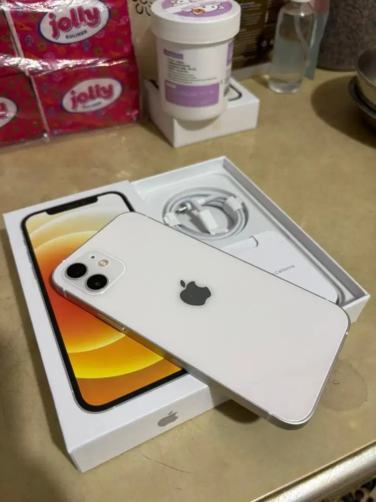 Iphone 12 128GB Putih Mulus
