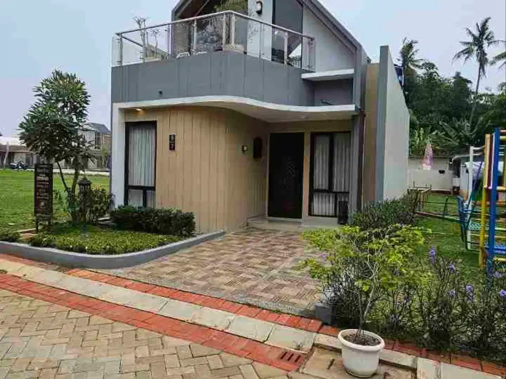Rumah Bernuansa Villa akses 5 menit ke stasiun Pondok Rajeg dan 15 menit ke Tol