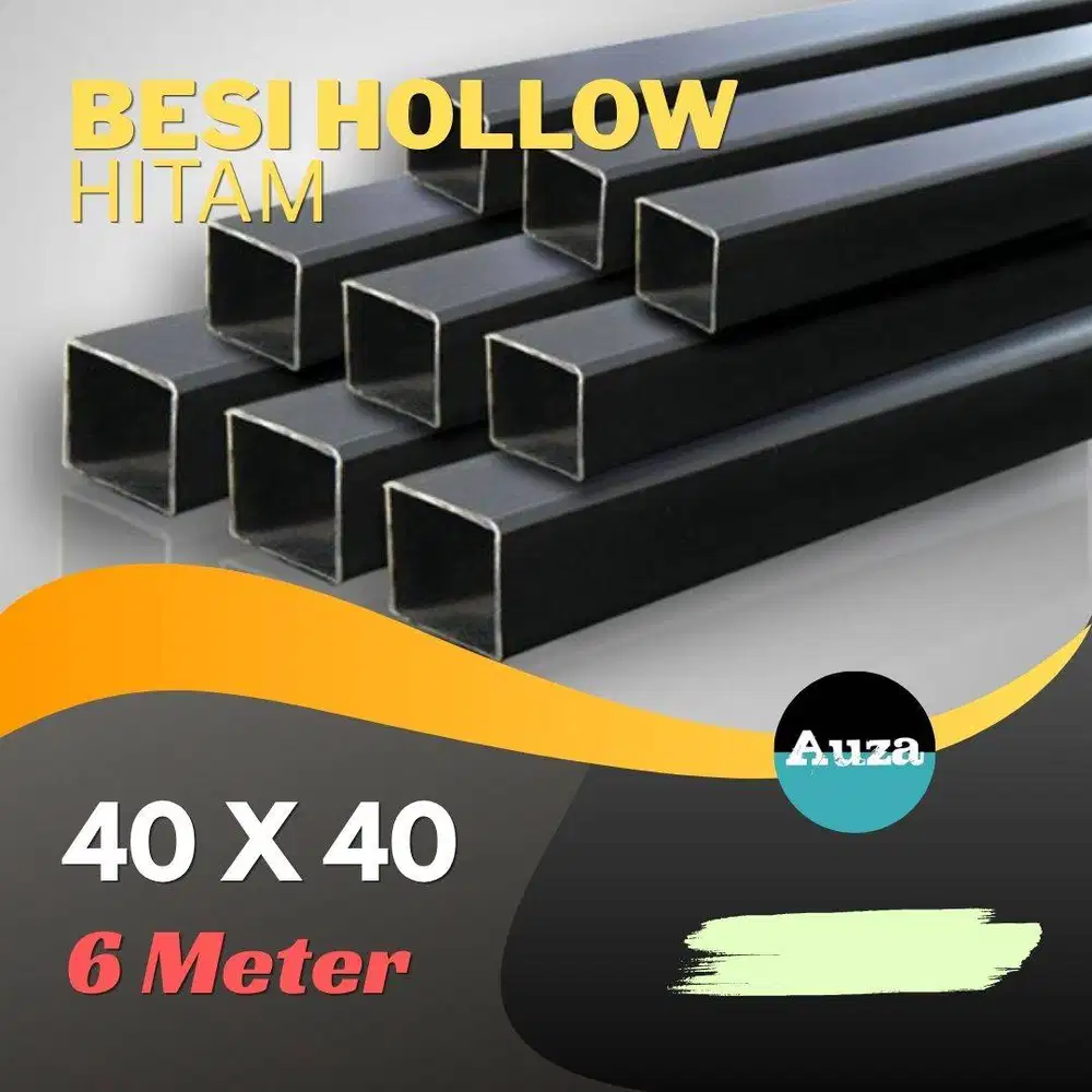 Besi Hollow Hitam 40 x 40 x 1.2 mm x 6 M Ready Stock Harga Kompetitif