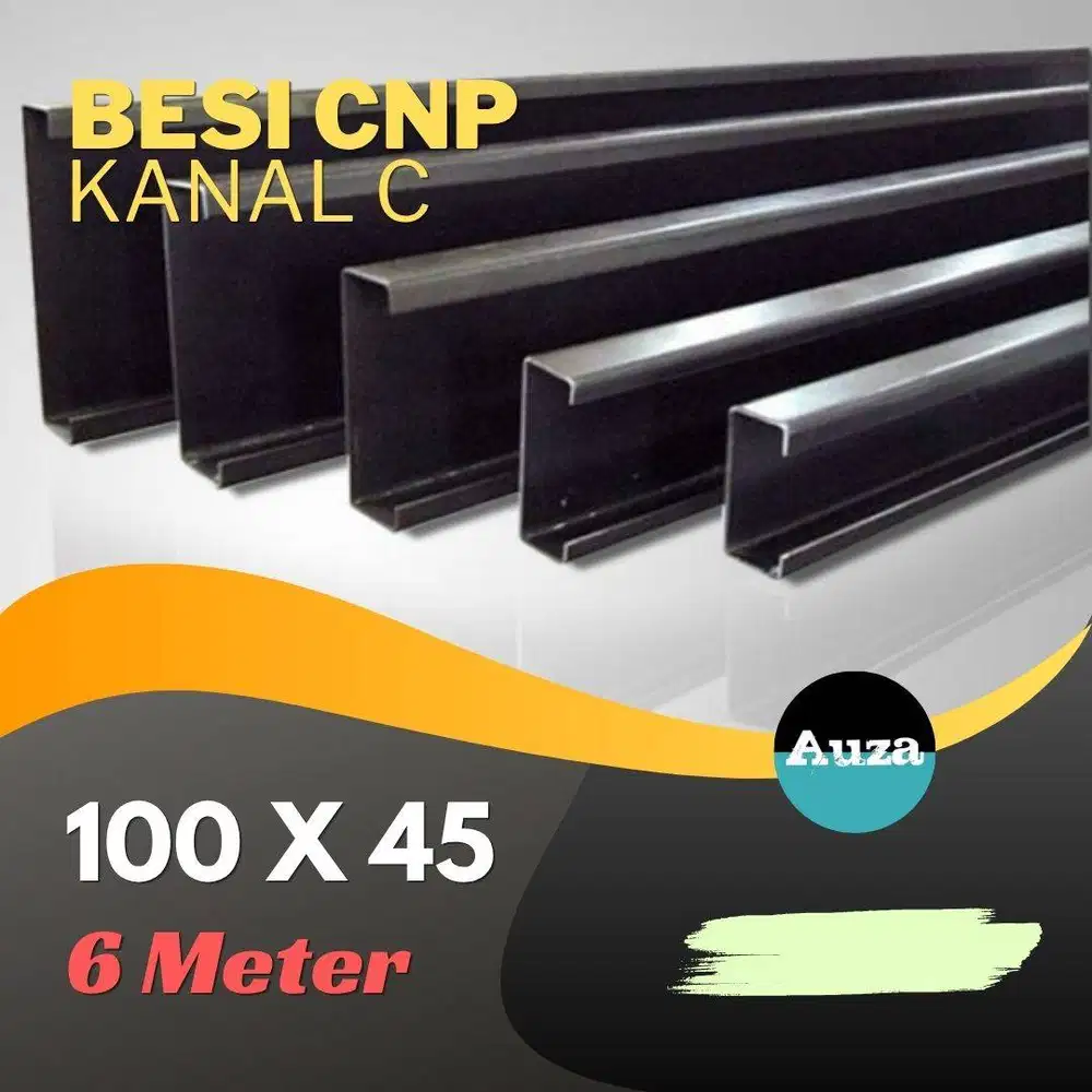 Besi CNP Kanal C 100 x 45 x 2.0 mm x 6 M Baja Plat Coil Galvalum