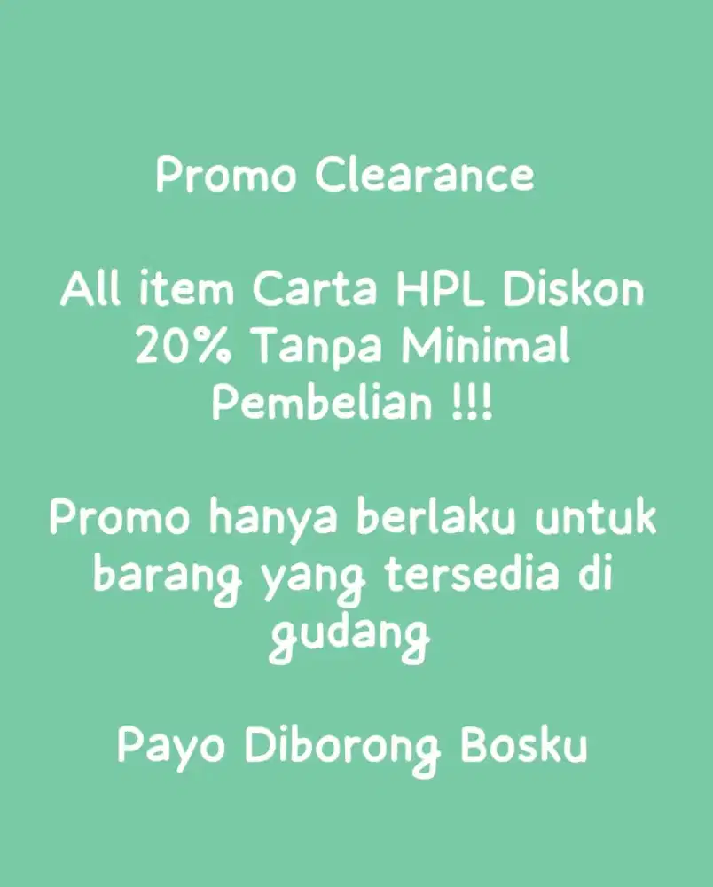 DISKON HPL GRANIT 195.000 kualitas TACO