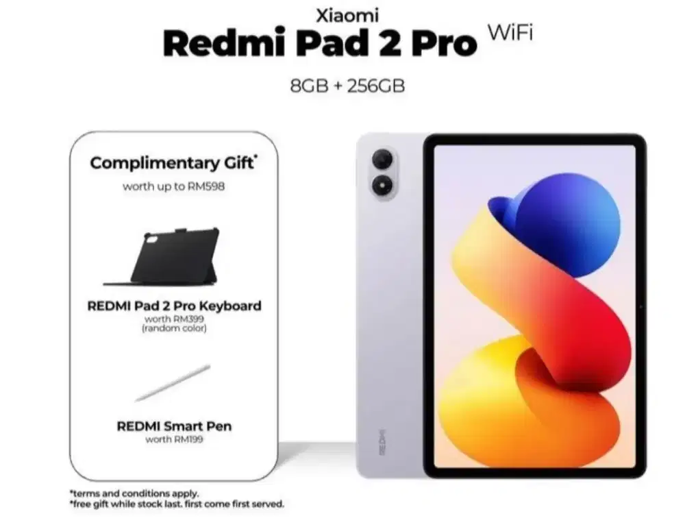 Redmi Pad 2 Pro Fullset Keyboard & Pen Mulus Like New