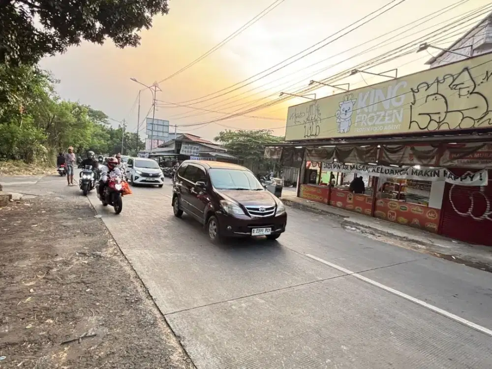 Tanah kosong di pinggir jalan raya arteri tol JORR JATIWARNA pondok melati kota bekasi LT.694m