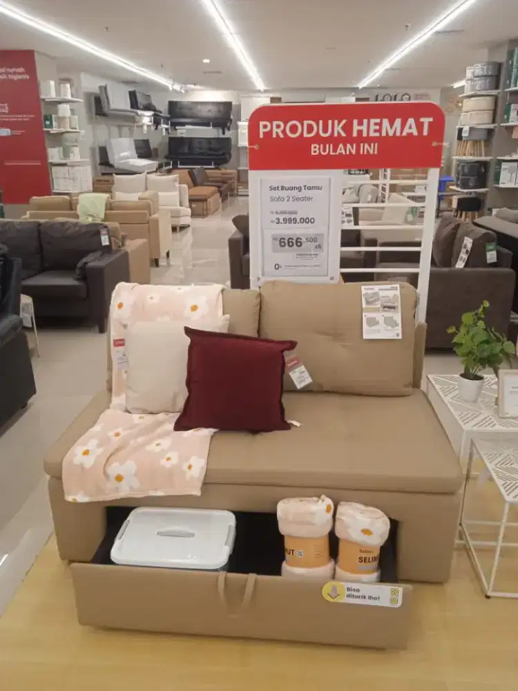TOSHI SOFA 2 SEATER + STORAGE