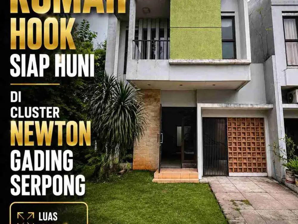Disewakan Rumah Hook siap huni di Cluster Newton Gading Serpong