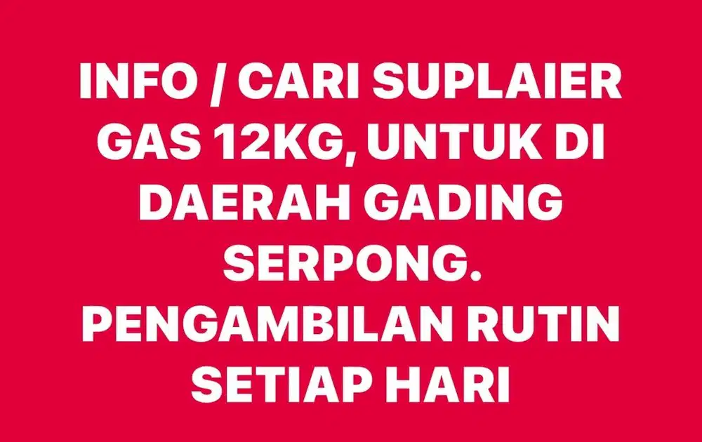 DICARI SUPLAIER GAS 12KG