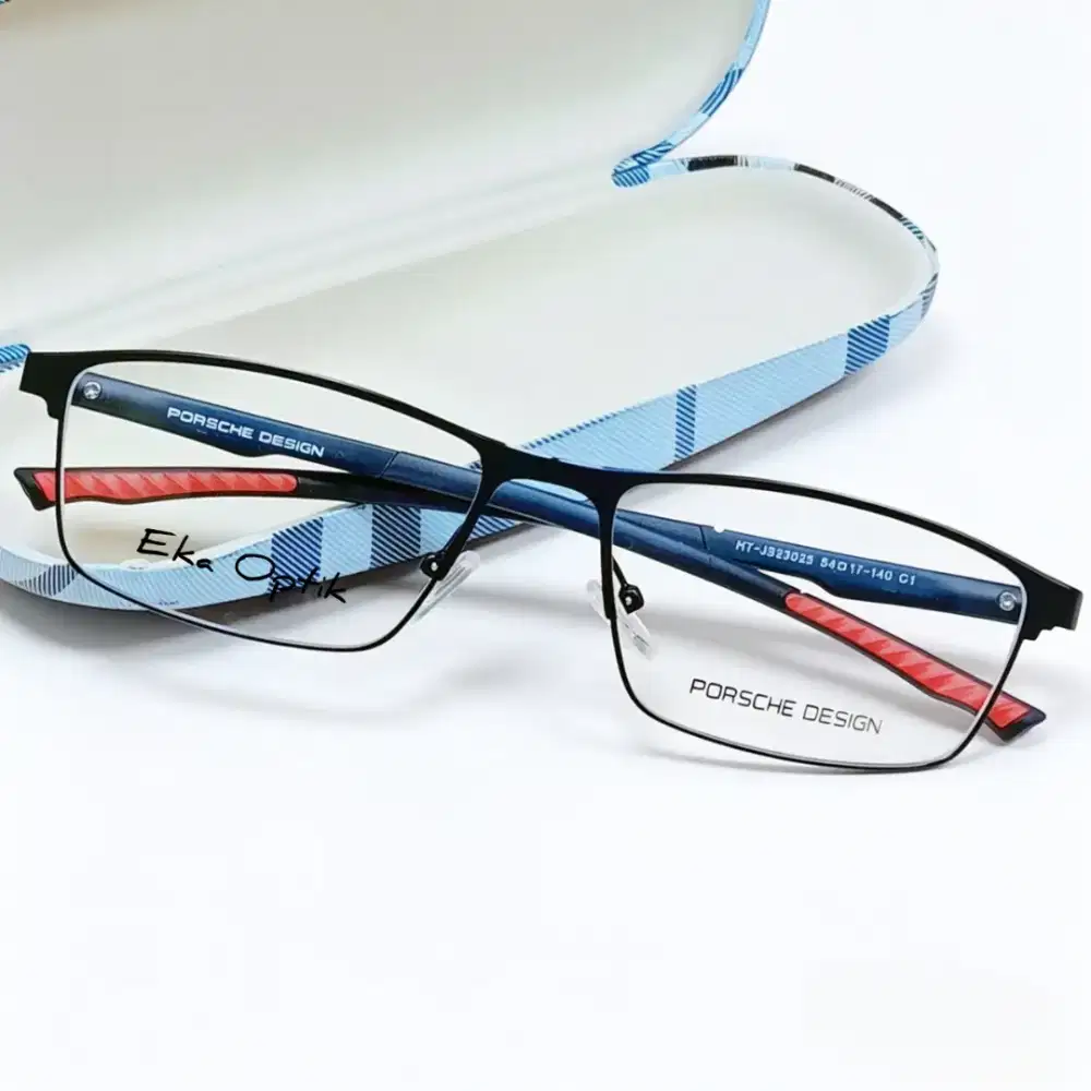 Kacamata Frame Porsche Premium Titanium Minus normal baca Phtocromic