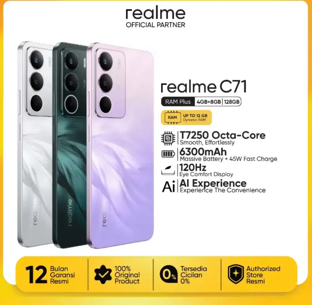 realme C71 4GB+128GB* | 6300mAh Massive Battery & 45W Fast Charge