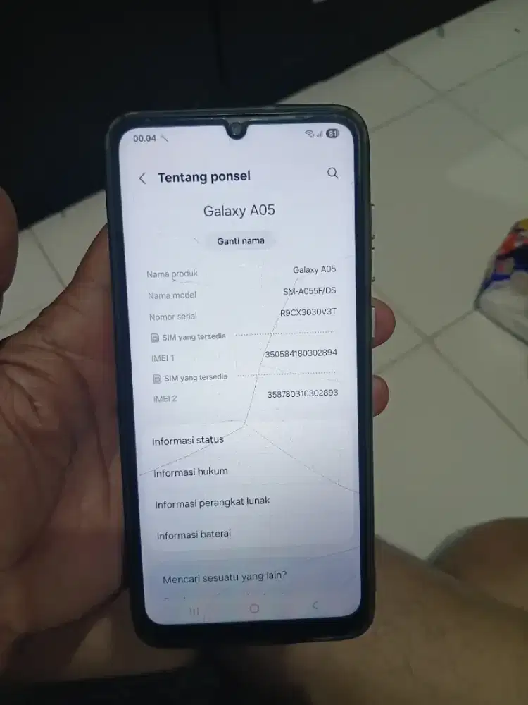 Dijual hp samsung a05