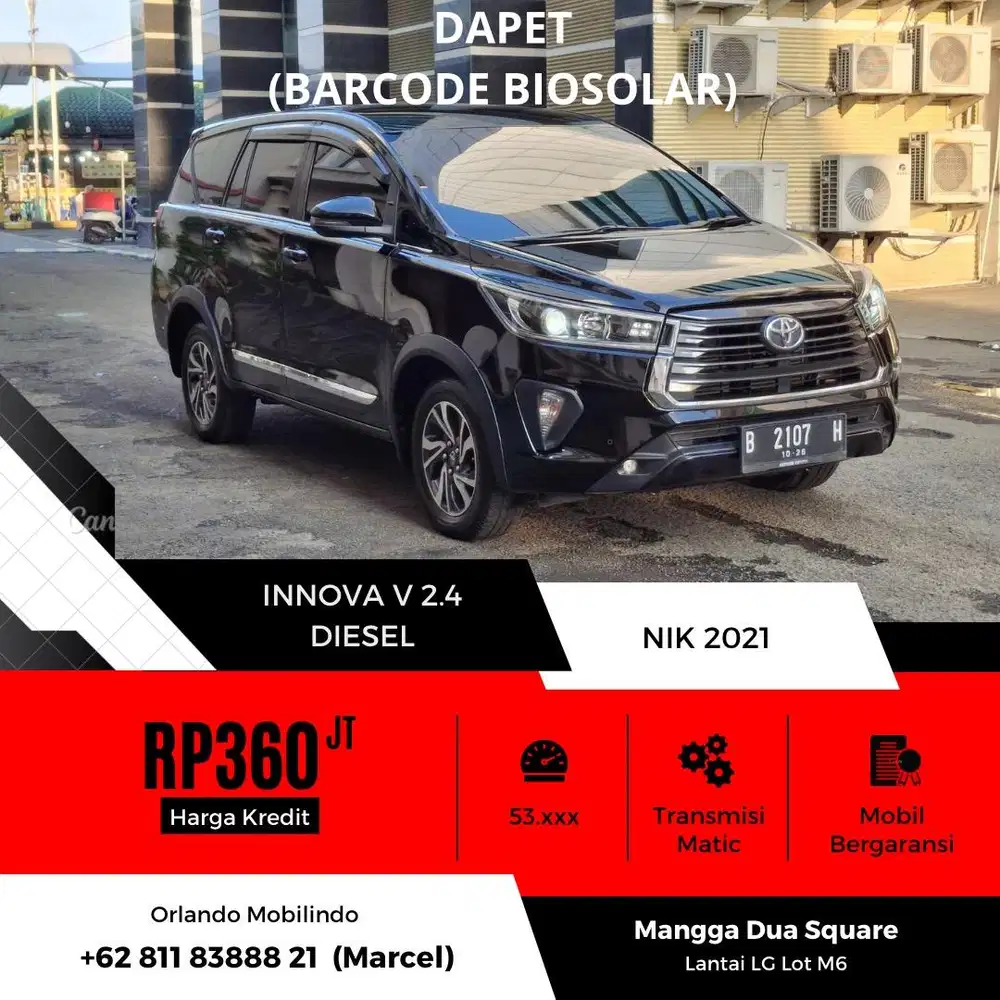 TOYOTA INNOVA 2.4 V AT 2021/2022