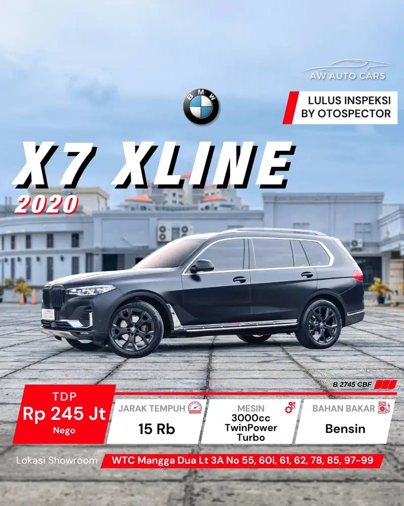 LOW KM BMW X7 4.0i xLine NIK 2020 xDrive 2021 2022 mdl 2019 msport