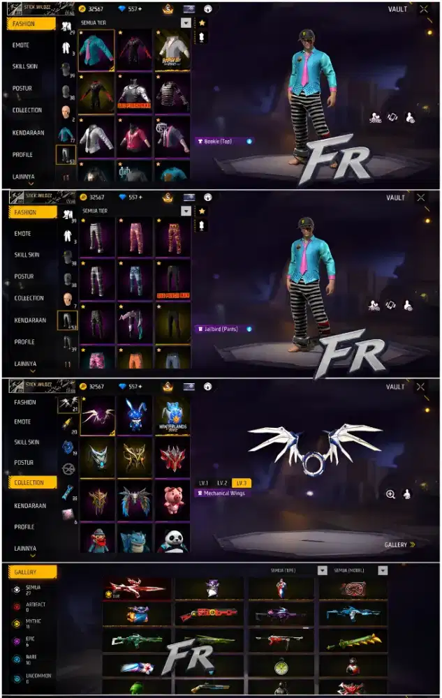 Jual akun ff murah aman dan amanah