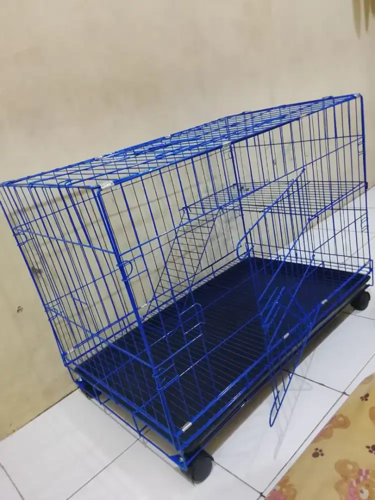 Kandang kucing 75×45×55 roda+tangg