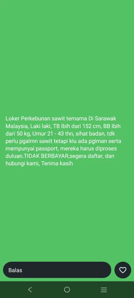 dicari secepatnya yang butuh pekerjaan