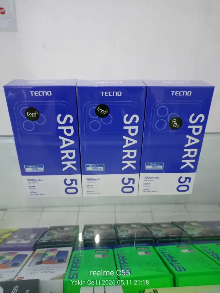 Tecno Spark 50 6/128 GB NFC Helio G81 Batre 7000 mAh Garansi Resmi