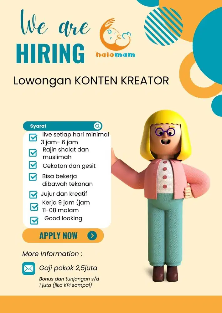 Lowongan Content Creator dan Live Streamer