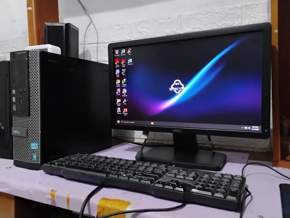 Pc dell intel core i7 fullset (ram 8gb + monitor 19inch) slim