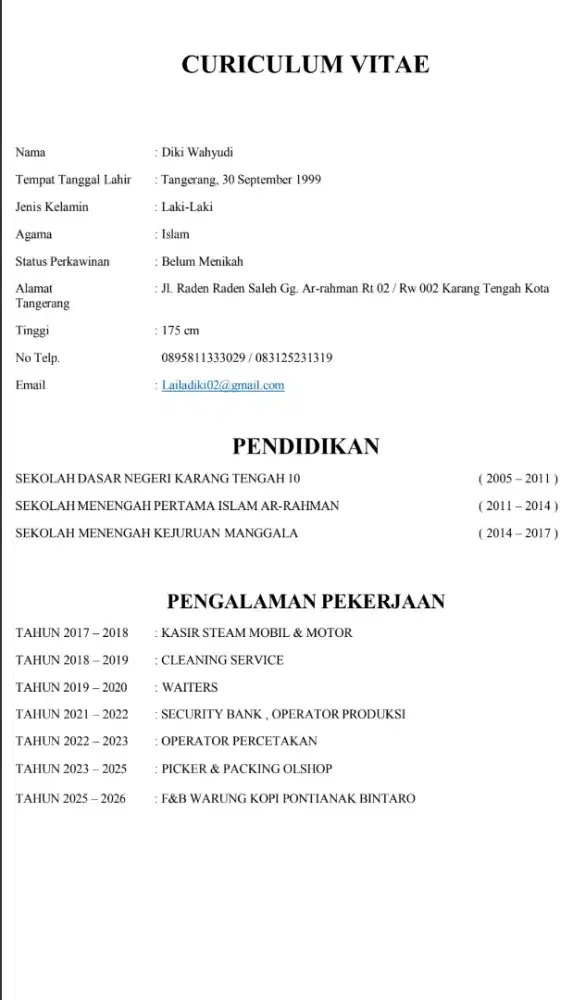 Mencari lowongan pekerjaan