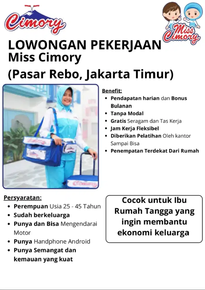 LOWONGAN PEKERJAAN MISS CIMORY