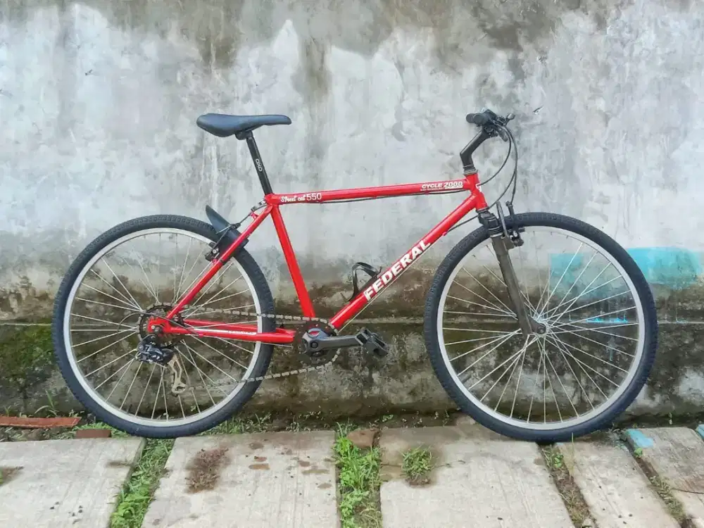 Commuter bike red colour/ sepeda kalcer