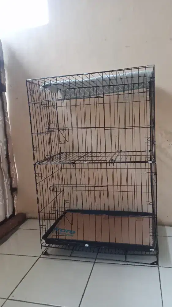 Kandang kucing 2pintu  100x60x40cm
