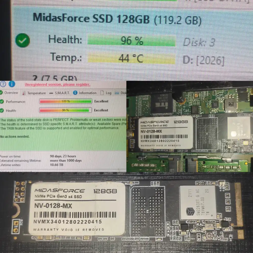 SSD NVme PCle 128Gb Gen 3