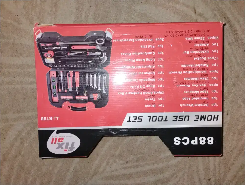 fix all 88pcs home use tool set