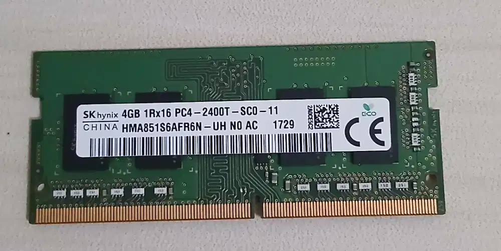 Memory Laptop Seken