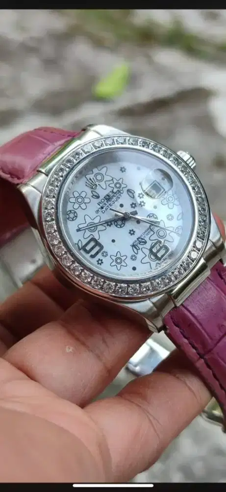 Rolex datejust 16234 custom diamond size 36 unisex rare normal