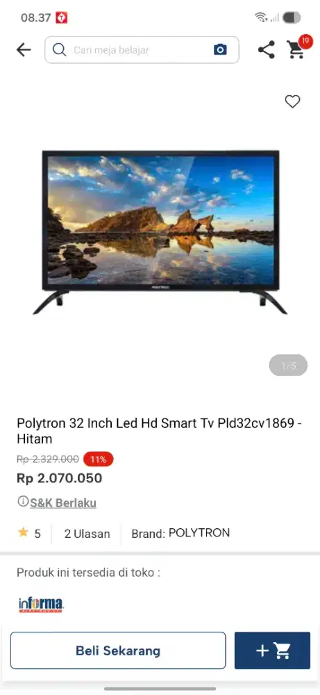 Ready stok tv 32 inc polytron smart tv