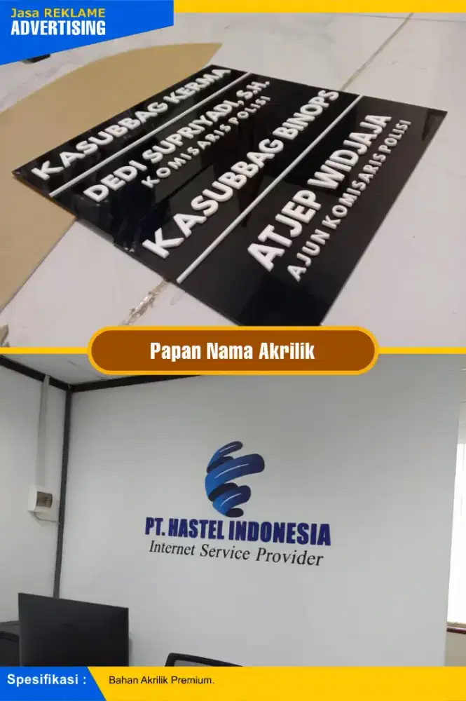 Papan nama indor dan outdor