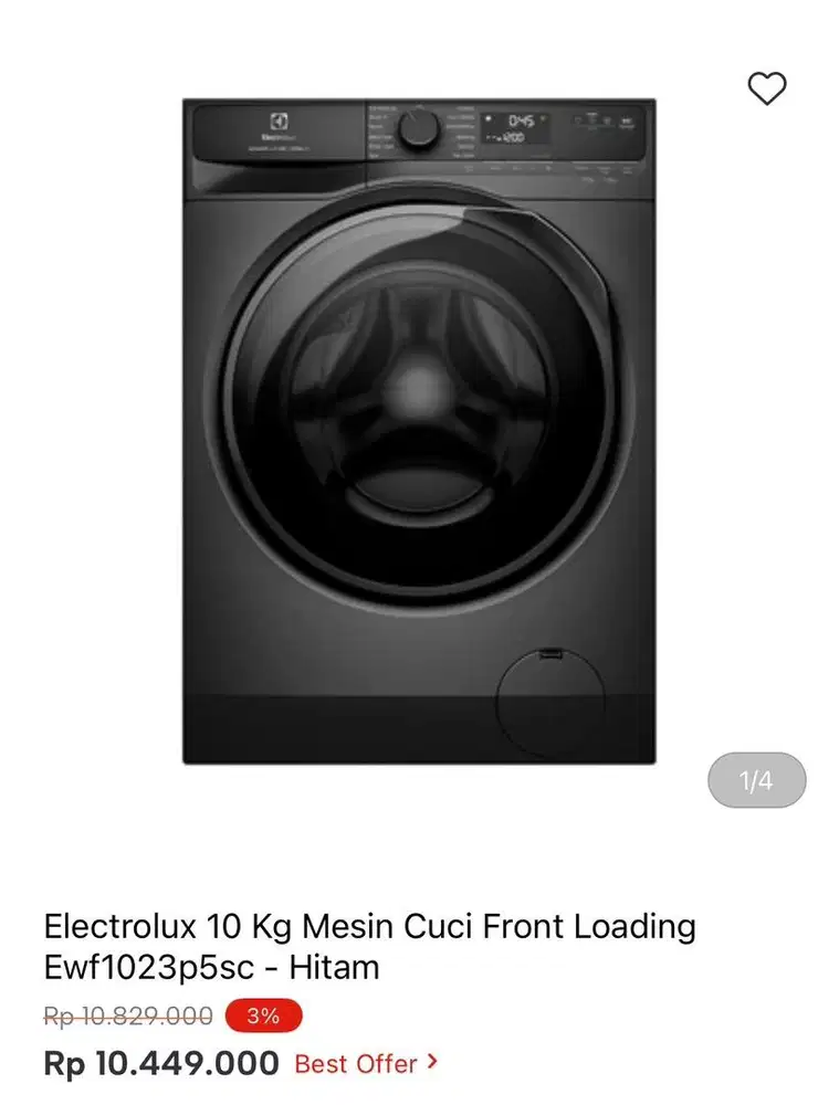 WM FRONT LOAD ELECTROLUX 10kg