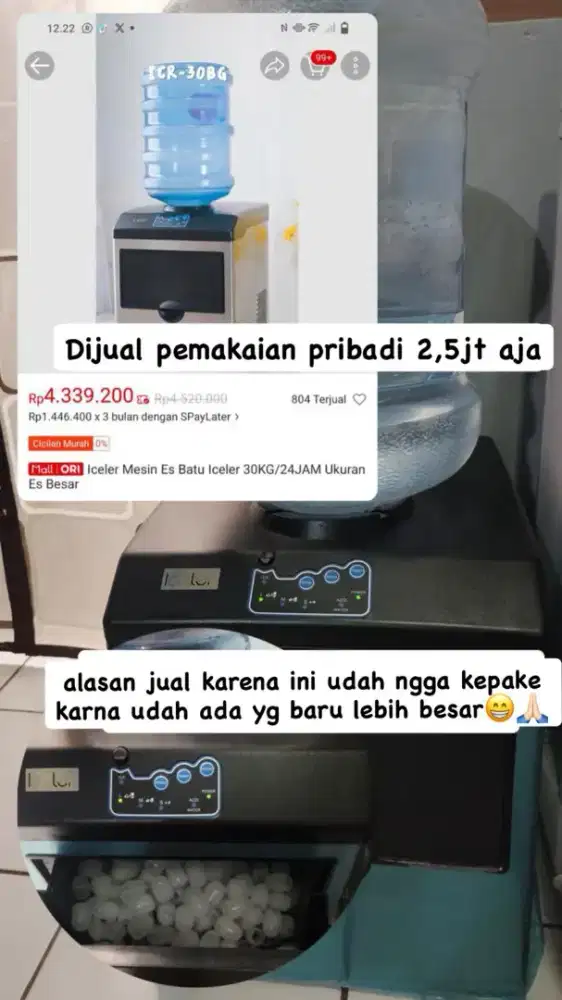 Mesin pembuat es batu