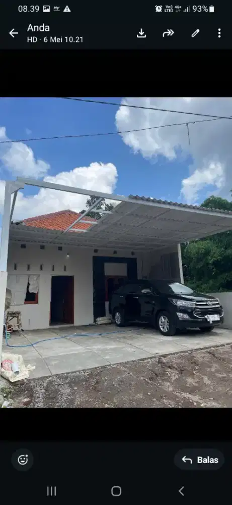 dijual cepat rumah baru lokasi 400 m dari ktr kec tempel...300  m psr
