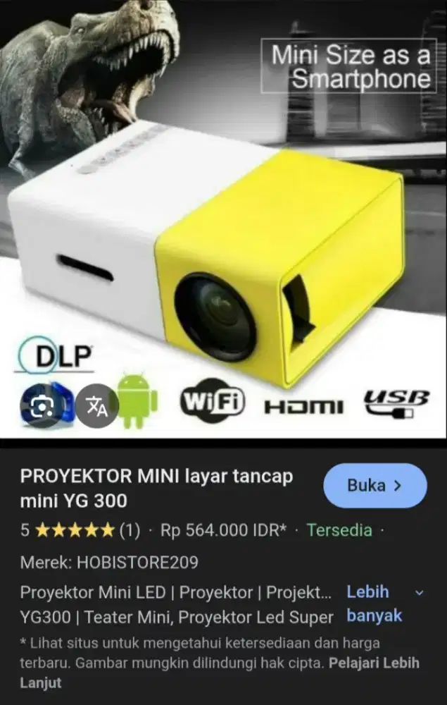 Proyektor MINI layar tancap YG 300