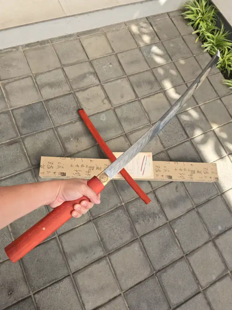 Samurai katana sword Beni hideyoshi shirasaya baja damascus