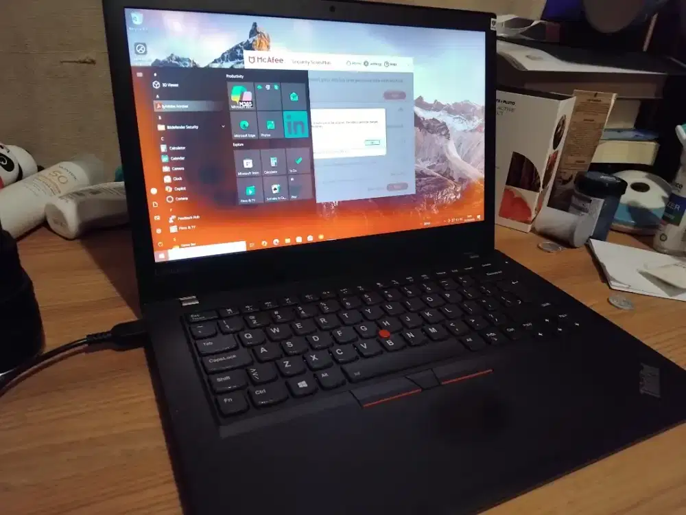 Laptop lenovo thinkpad T470 core i7-7600U SSD 256GB  RAM 4GB